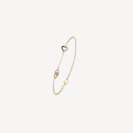 Bracelet Welcome Love en or jaune serti de diamants – Maison Paillard