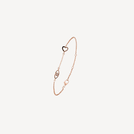 Bracelet Welcome Love en or rose serti de diamants – Maison Paillard