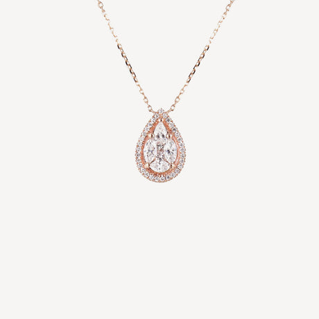 Collier Kath en or rose serti de diamants – Maison Paillard