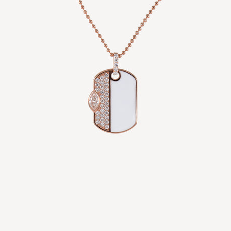 Collier Candy G.i White en or rose serti de diamants – Maison Paillard