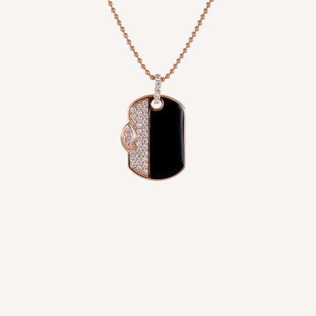 Collier Candy G.i Black en or rose serti de diamants – Maison Paillard