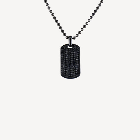 Collier Plaque Diamants Noirs serti de diamants – Maison Paillard