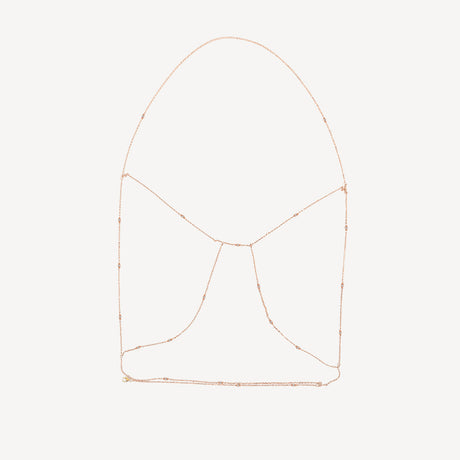 Bijou Soutien Gorge Diamants en or rose serti de diamants – Maison Paillard