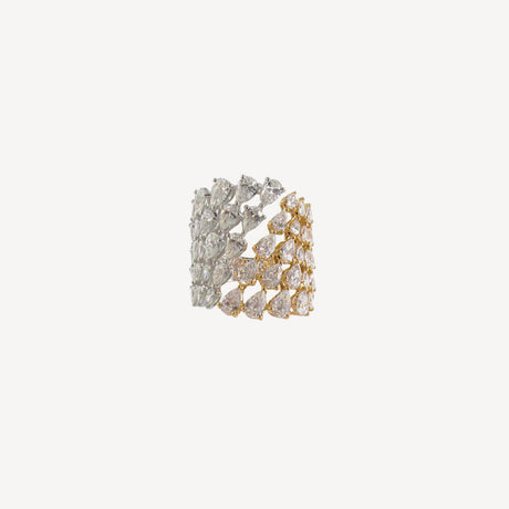 Bague Nairi / en or blanc et or jaune sertie de diamants – Maison Paillard