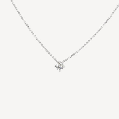 Collier Solitaire 0ct20 en or blanc serti de diamants – Maison Paillard