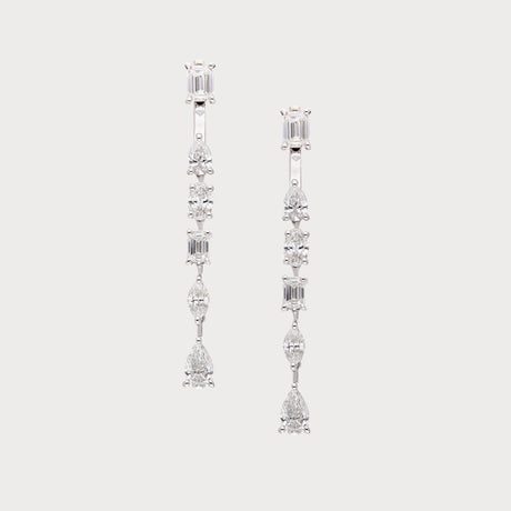 Boucles d'oreilles Pures Modulables en or blanc serties de diamants – Maison Paillard