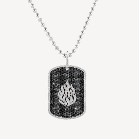 Collier Plaque Aesh Sheli en or blanc serti de diamants – Maison Paillard