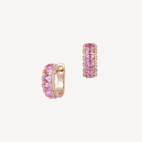 Boucles d'oreilles Lush en or rose serties de diamants – Maison Paillard