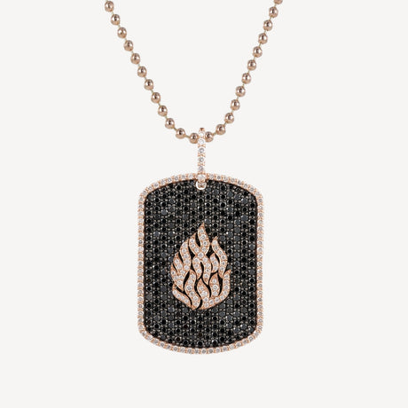 Collier Plaque Aesh Sheli en or rose serti de diamants – Maison Paillard