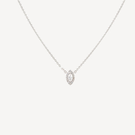 Collier Marquise en or blanc serti de diamants – Maison Paillard