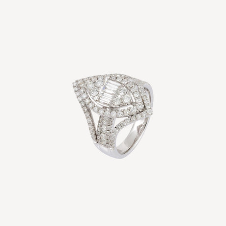 Bague Kendall en or blanc sertie de diamants – Maison Paillard