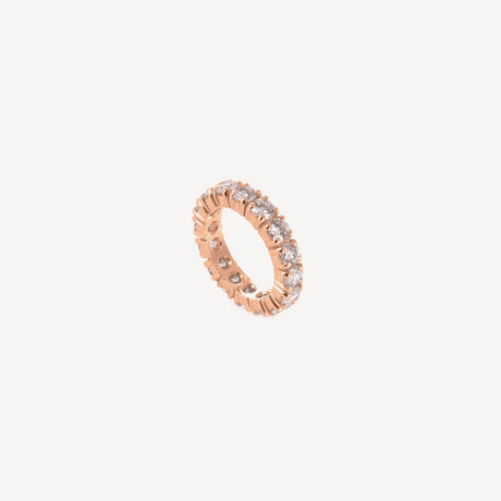 Alliance Taille Brillant 4 Griffes 3cts20 en or rose sertie de diamants – Maison Paillard