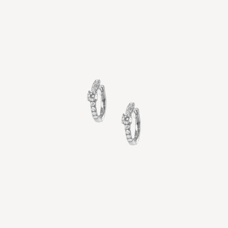 Boucles d'oreilles Slide Brillants en or blanc serties de diamants – Maison Paillard