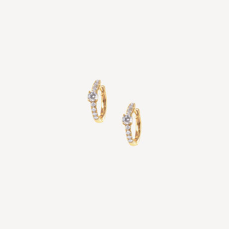 Boucles d'oreilles Slide Brillants en or jaune serties de diamants – Maison Paillard