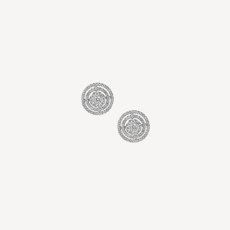 Boucles d'oreilles Lea en or blanc serties de diamants – Maison Paillard