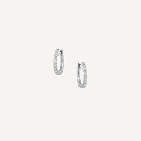 Boucles d'oreilles Slide en or blanc serties de diamants – Maison Paillard