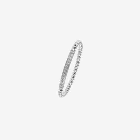 Bracelet Boule Elastique en or blanc serti de diamants – Maison Paillard
