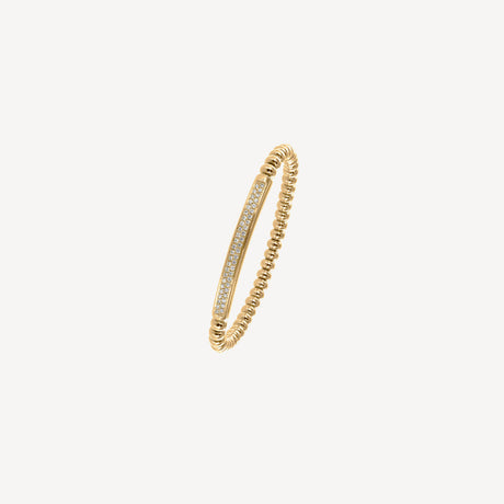 Bracelet Boule Elastique en or jaune serti de diamants – Maison Paillard