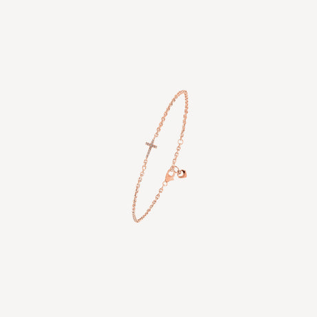 Bracelet Ivana PM en or rose serti de diamants – Maison Paillard