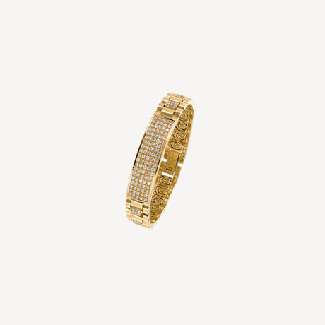 Bracelet Lord en or blanc et or jaune serti de diamants – Maison Paillard