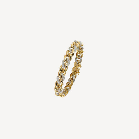 Bracelet Stacy en or jaune serti de diamants – Maison Paillard