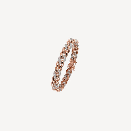 Bracelet Stacy en or rose serti de diamants – Maison Paillard