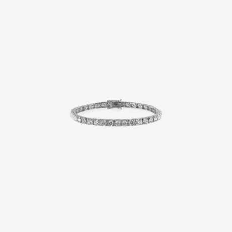 Bracelet Tennis 9cts50 en or blanc serti de diamants – Maison Paillard