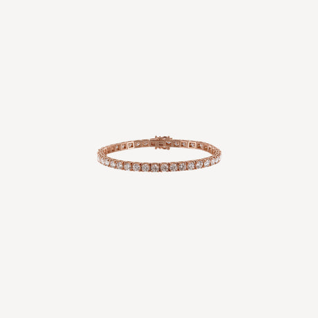 Bracelet Tennis 9cts50 en or rose serti de diamants – Maison Paillard