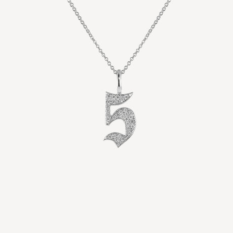 Collier Gothic Number en or blanc serti de diamants – Maison Paillard