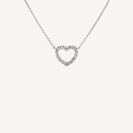 Collier My Heart en or blanc serti de diamants – Maison Paillard