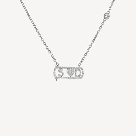Collier Personnalisable en or blanc serti de diamants – Maison Paillard