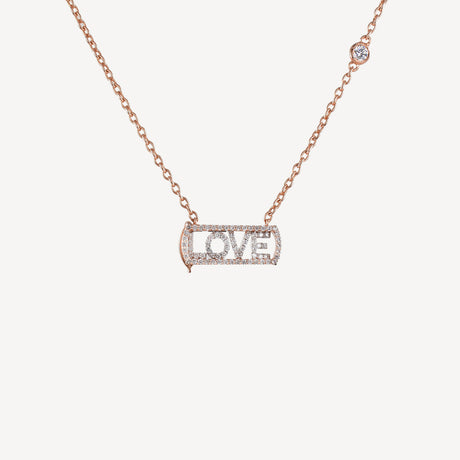 Collier Personnalisable En en or rose serti de diamants – Maison Paillard