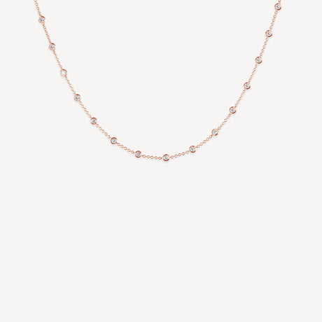 Collier Shine en or rose serti de diamants – Maison Paillard