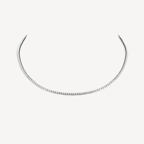 Collier Tennis en or blanc serti de diamants – Maison Paillard