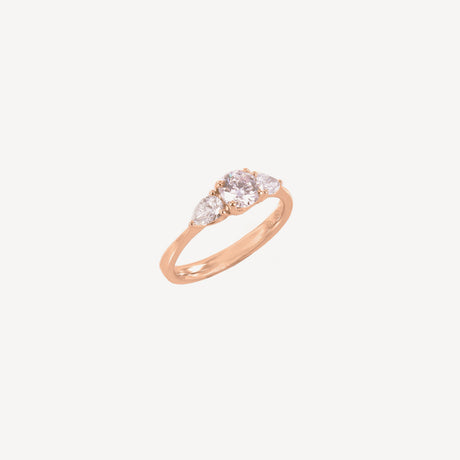 Solitaire Absolu en or rose serti de diamants – Maison Paillard