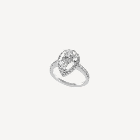 Solitaire Adage en or blanc serti de diamants – Maison Paillard