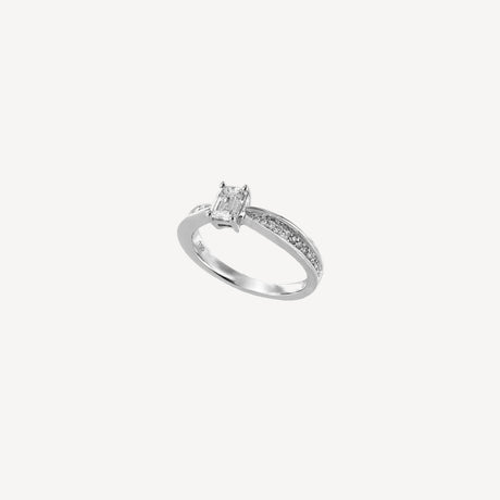 Solitaire Lilas en or blanc serti de diamants – Maison Paillard