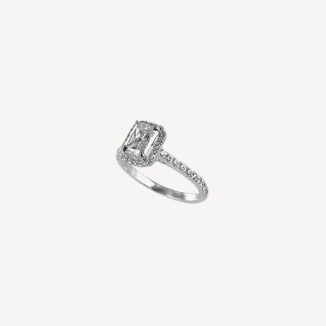 Solitaire Lou en or blanc serti de diamants – Maison Paillard