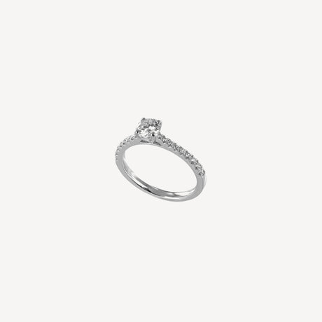 Solitaire Louane en or blanc serti de diamants – Maison Paillard