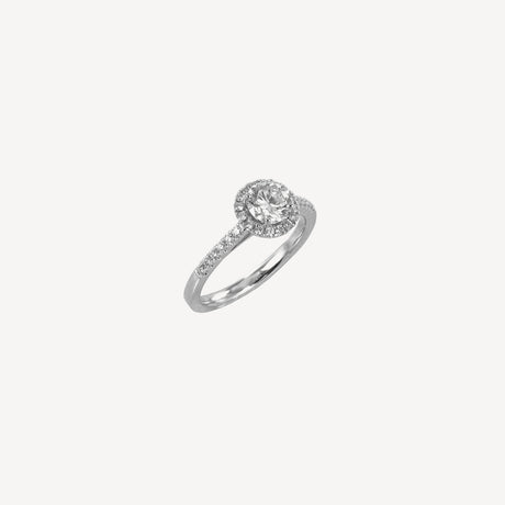 Solitaire Manon en or blanc serti de diamants – Maison Paillard