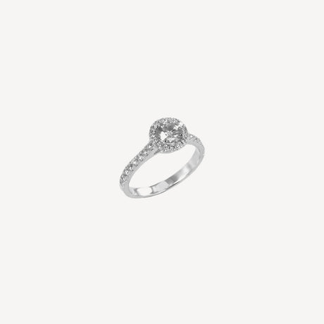 Solitaire Melissa en or blanc serti de diamants – Maison Paillard