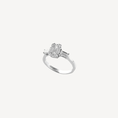 Solitaire Palerme en or blanc serti de diamants – Maison Paillard