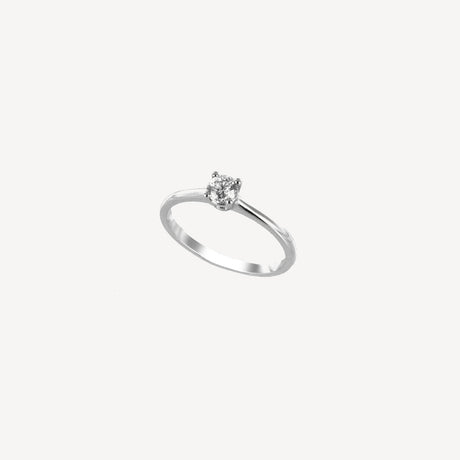 Solitaire Pure en or blanc serti de diamants – Maison Paillard