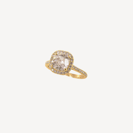 Solitaire Romy en or jaune serti de diamants – Maison Paillard