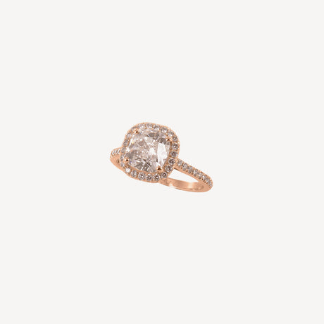 Solitaire Romy en or rose serti de diamants – Maison Paillard