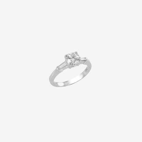 Solitaire Sienna en or blanc serti de diamants – Maison Paillard