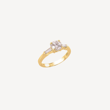 Solitaire Sienna en or jaune serti de diamants – Maison Paillard