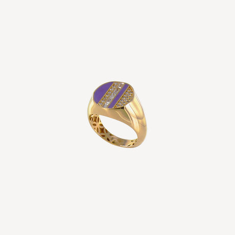 Bague Candy Purle en or rose sertie de diamants – Maison Paillard