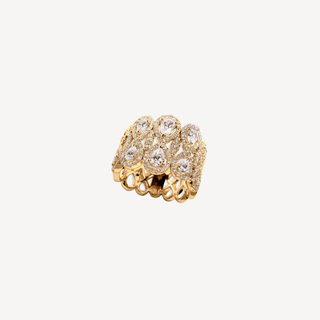 Bague Celeste en or jaune sertie de diamants – Maison Paillard