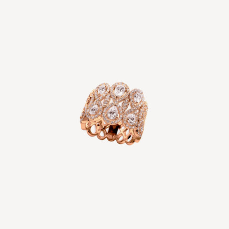 Bague Celeste en or rose sertie de diamants – Maison Paillard, vue de détail